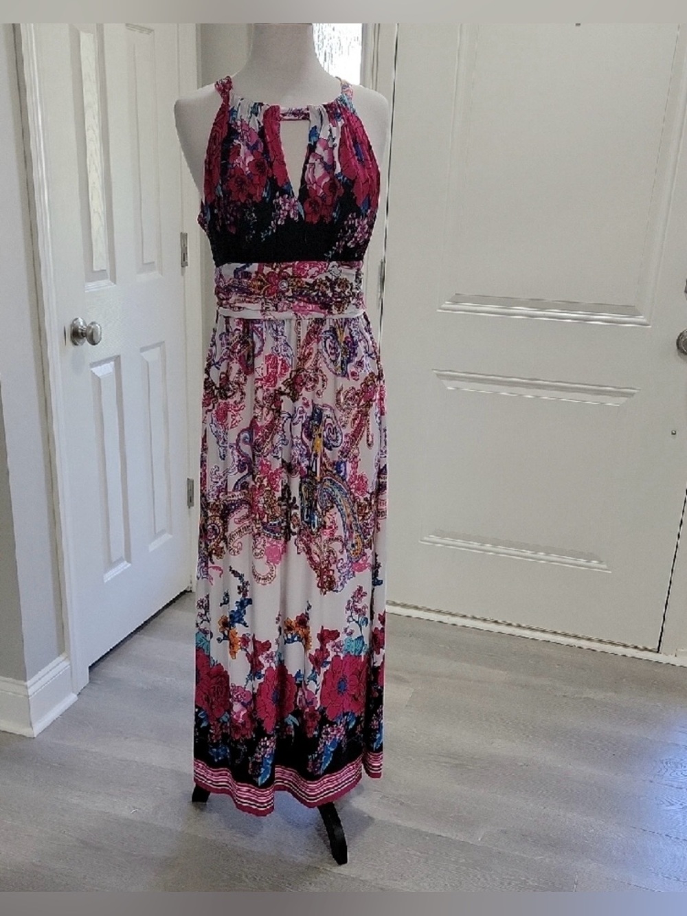 Floral Halter Maxi Dress